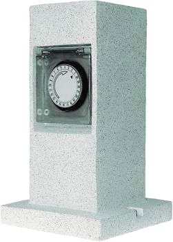 Trädgårdsuttag + timer Stone