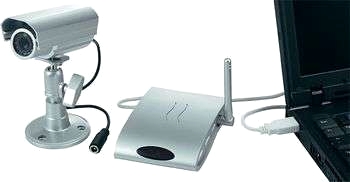 Trådlös 4-kanals kameraset med USB konvertor