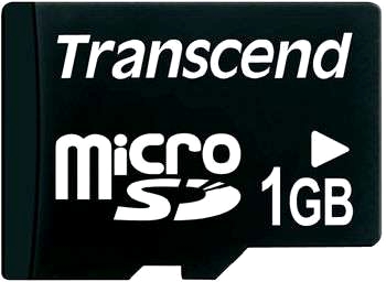 Transcend microSD-kort 1 GB klass 2