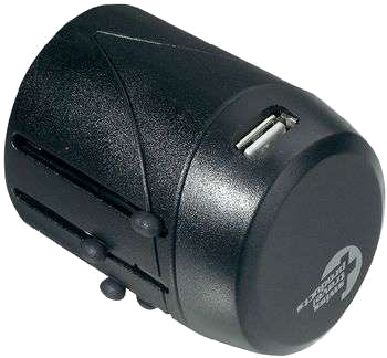 Universalreseadapter svart USB