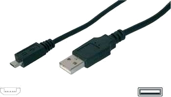 USB-mikro-anslutningskabel, kontakt A på B 3 m sva