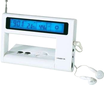 Väderstation med radio och USB-hub