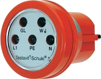 Vägguttagsprovare Testavit Schuki 3