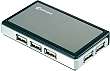 6 Port USB 2.0 nav med laddkabel