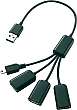 Conrad 3+1-portars USB 2.0 hubbkabel 30 cm inkl. m