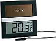 Digital solcellsstyrd inom- och utomhustermometer